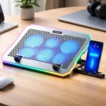 COOLER PARA LAPTOP AIRBOOM LEXUS 6 AB016 COOLER -10 MODOS RGB -SOPORTE CELULAR -4 NIVELES (05233) - Imagen 2